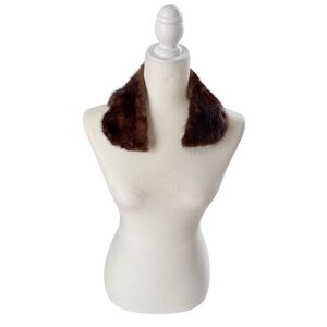 Vintage 1950s Mink Fur Collar Trim Scalloped Brown Upcycle Piece